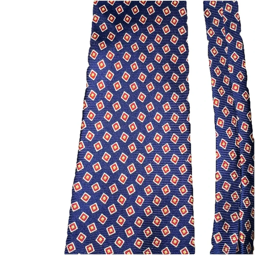 Vintage Lauren Ralph Lauren Necktie Mens‎ Blue/Red Shirt Tie 100% Silk